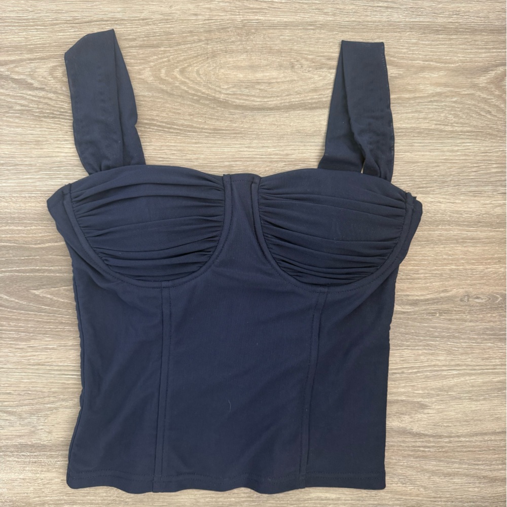 Navy Corset Top